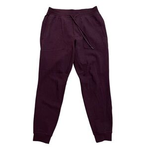 Lululemon At Ease Joggers Pants Heathered Casis Black Athleisure Size Large